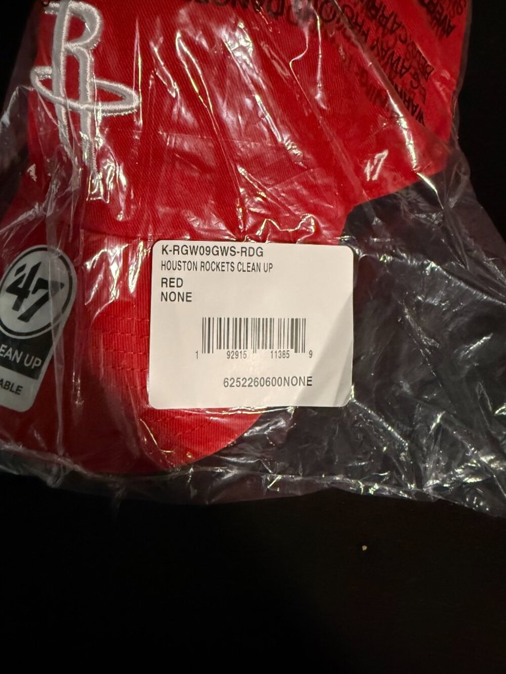 Houston Rockets Hat Cap '47 Adjustable Red - Picture 4 of 4